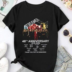 Foreigner 48th Anniversary T Shirt Rock Band Music Graphic Fan Gift Vintage Tee